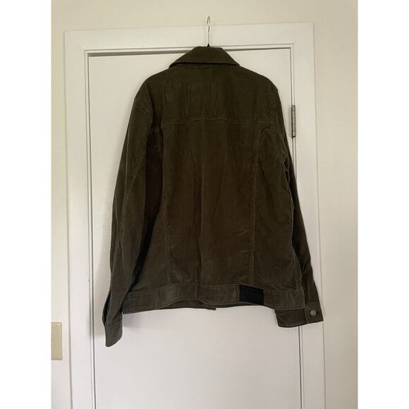 Abercrombie & Fitch Khaki Green Corduroy Shirt Jacket Size XL - Picture 7 of 9